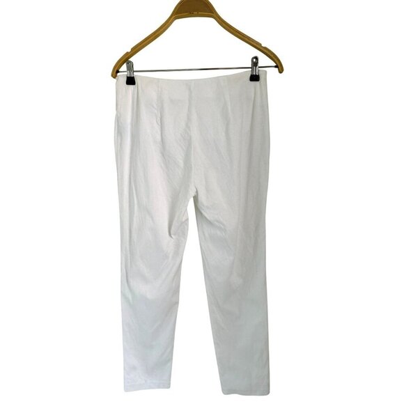 J. Mclaughlin Pants Waffled White Summer Zipped Details Casual Size 6 - Picture 8 of 11